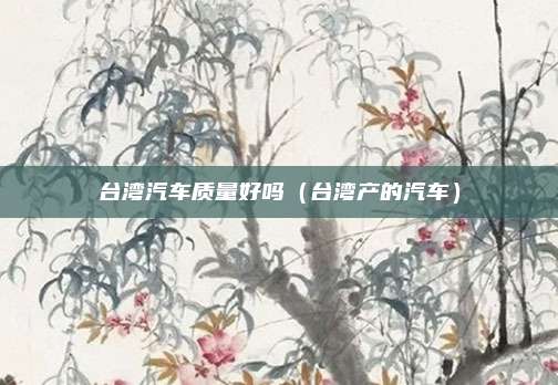 台湾汽车质量好吗(台湾产的汽车)