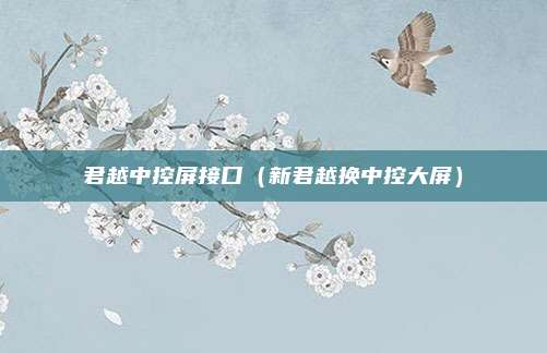 君越中控屏接口（新君越换中控大屏）