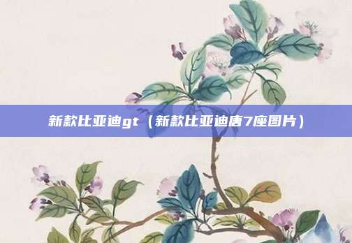 新款比亚迪gt(新款比亚迪唐7座图片)