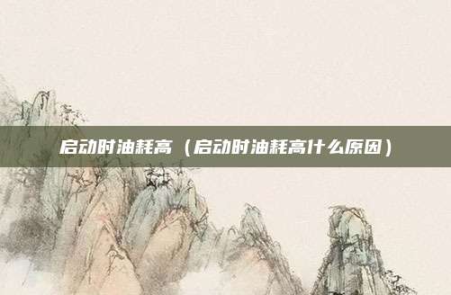 启动时油耗高（启动时油耗高什么原因）