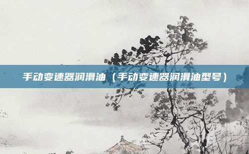 手动变速器润滑油（手动变速器润滑油型号）