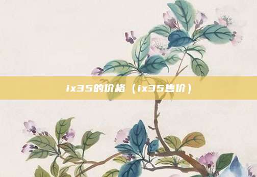 ix35的价格(ix35售价)