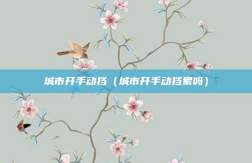 城市开手动挡(城市开手动挡累吗)