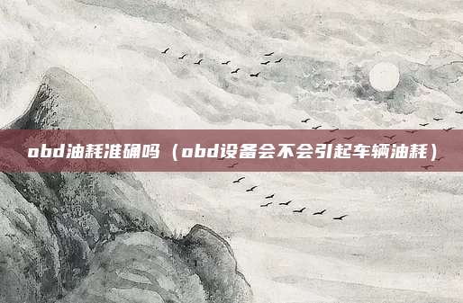 obd油耗准确吗(obd设备会不会引起车辆油耗)