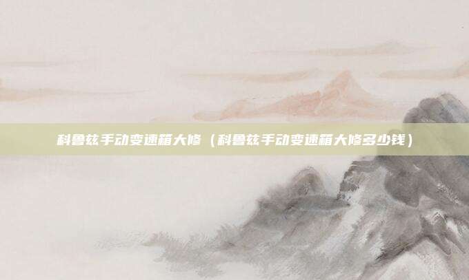 科鲁兹手动变速箱大修(科鲁兹手动变速箱大修多少钱)