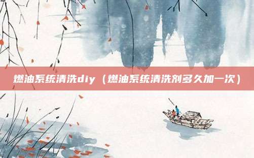 燃油系统清洗diy（燃油系统清洗剂多久加一次）
