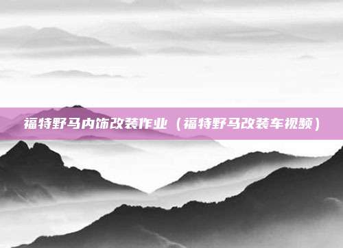 福特野马内饰改装作业（福特野马改装车视频）