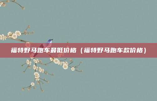 福特野马跑车最低价格（福特野马跑车款价格）