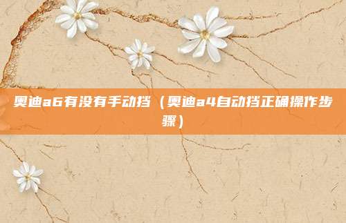 奥迪a6有没有手动挡（奥迪a4自动挡正确操作步骤）