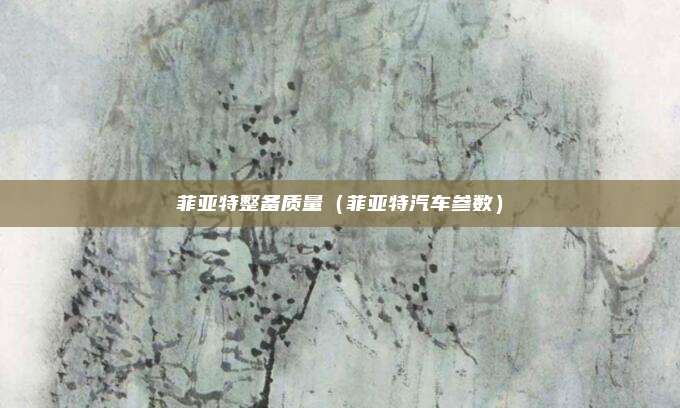 菲亚特整备质量（菲亚特汽车参数）