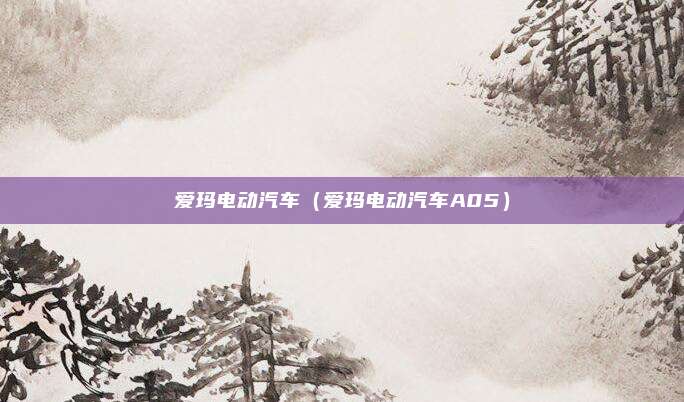 爱玛电动汽车（爱玛电动汽车A05）