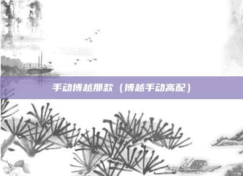 手动博越那款(博越手动高配)