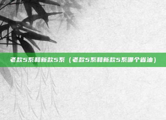 老款5系和新款5系(老款5系和新款5系哪个省油)