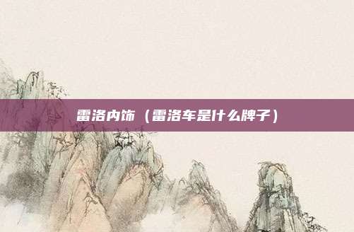 雷洛内饰(雷洛车是什么牌子)