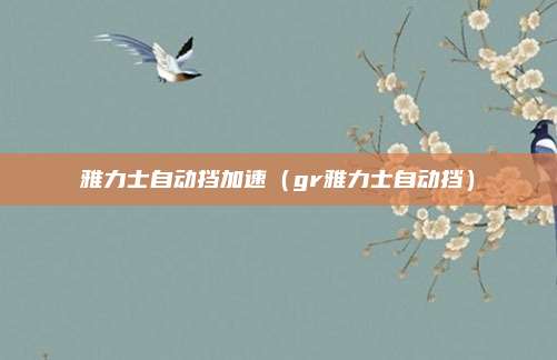 雅力士自动挡加速(gr雅力士自动挡)