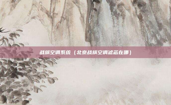 战旗空调系统（北京战旗空调滤芯在哪）