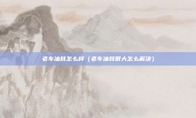 老车油耗怎么样（老车油耗很大怎么解决）