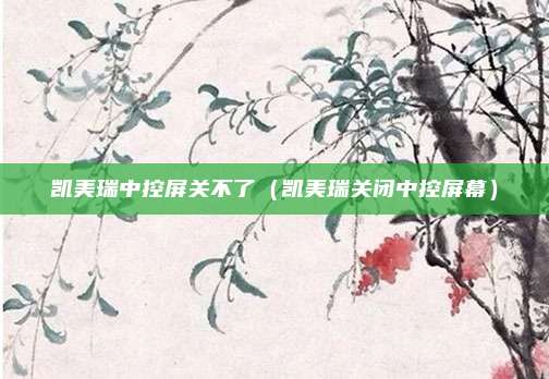 凯美瑞中控屏关不了(凯美瑞关闭中控屏幕)