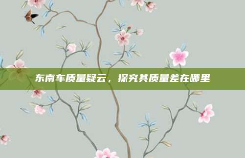 东南车质量疑云,探究其质量差在哪里