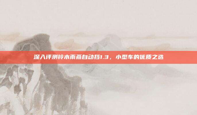 深入评测铃木雨燕自动挡1.3，小型车的优质之选