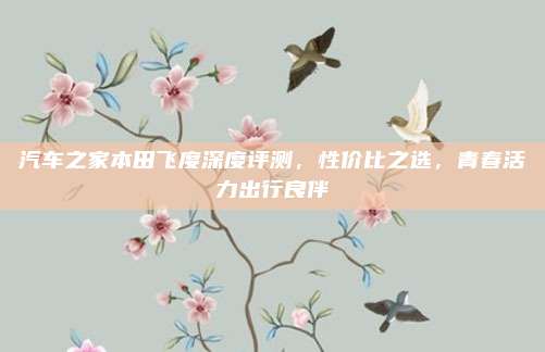 汽车之家本田飞度深度评测，性价比之选，青春活力出行良伴