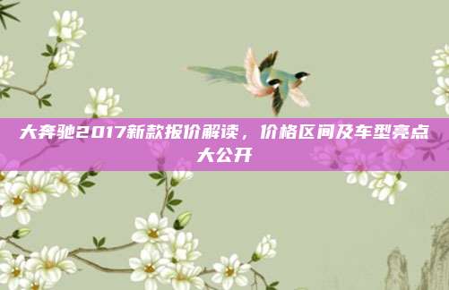 大奔驰2017新款报价解读，价格区间及车型亮点大公开