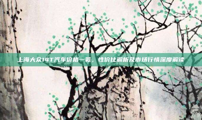 上海大众14T汽车价格一览，性价比解析及市场行情深度解读
