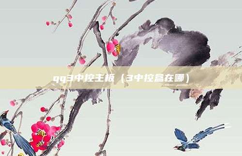 qq3中控主板(3中控盒在哪)