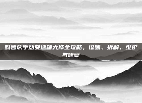 科鲁兹手动变速箱大修全攻略，诊断、拆解、维护与修复