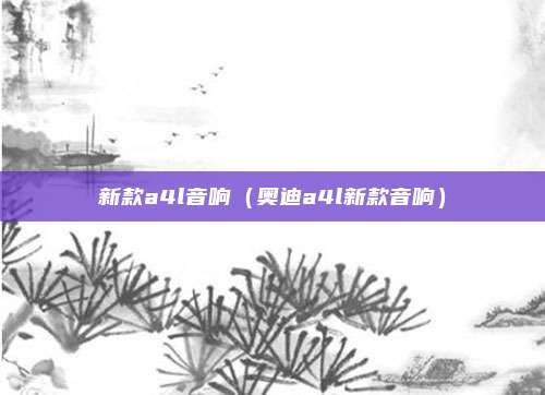 新款a4l音响（奥迪a4l新款音响）