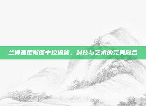 兰博基尼敞篷中控探秘,科技与艺术的完美融合