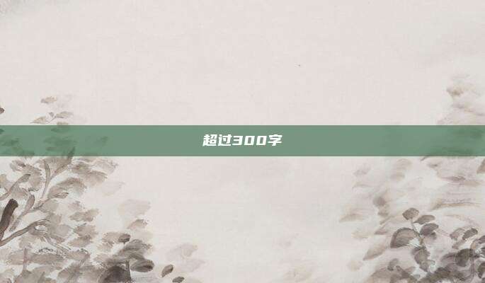 超过300字