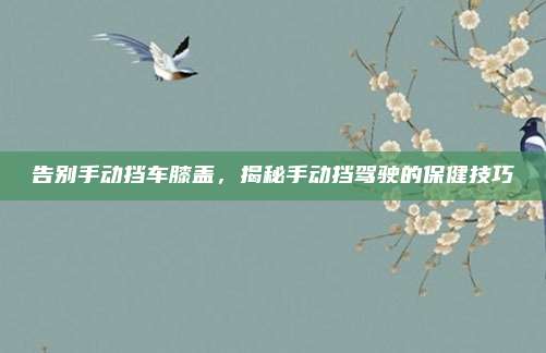 告别手动挡车膝盖,揭秘手动挡驾驶的保健技巧
