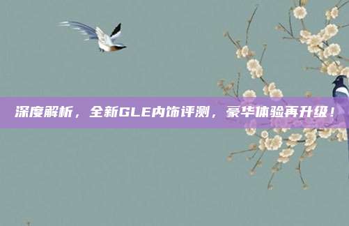 深度解析,全新GLE内饰评测,豪华体验再升级!