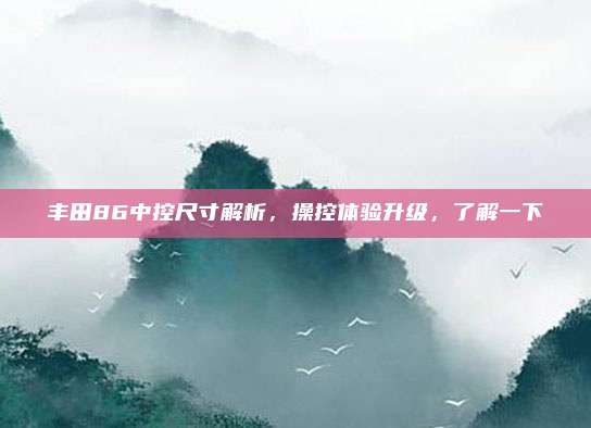 丰田86中控尺寸解析，操控体验升级，了解一下