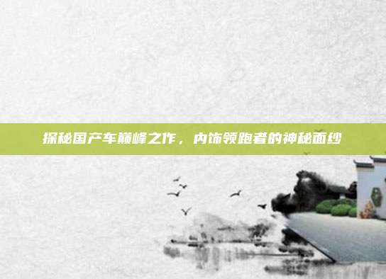 探秘国产车巅峰之作，内饰领跑者的神秘面纱