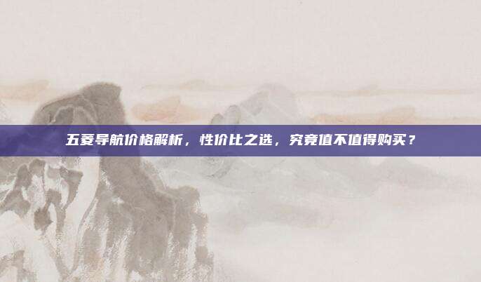 五菱导航价格解析,性价比之选,究竟值不值得购买?