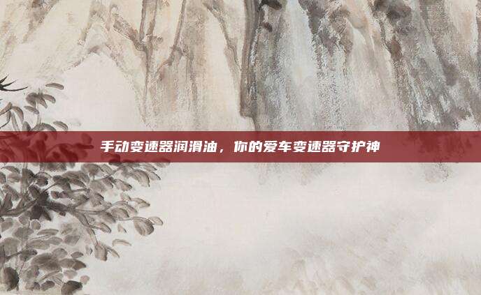 手动变速器润滑油,你的爱车变速器守护神