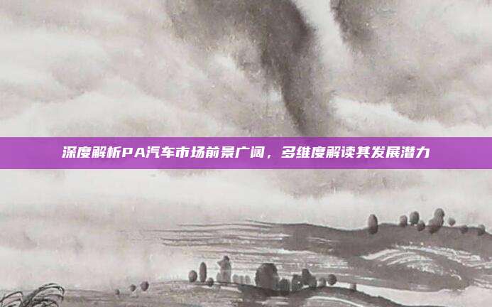 深度解析PA汽车市场前景广阔，多维度解读其发展潜力