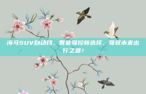 海马SUV自动挡,智能驾控新选择,驾驭未来出行之道!
