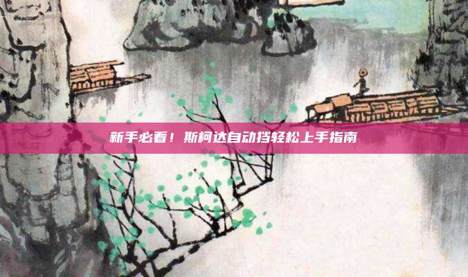 新手必看！斯柯达自动挡轻松上手指南