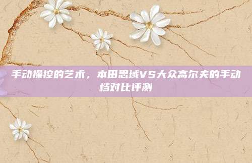 手动操控的艺术,本田思域VS大众高尔夫的手动档对比评测