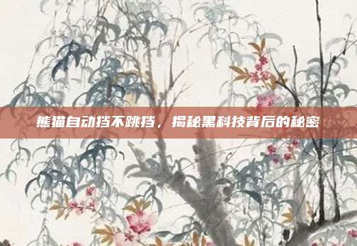 熊猫自动挡不跳挡,揭秘黑科技背后的秘密