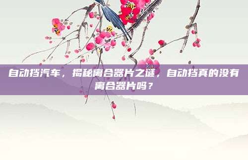 自动挡汽车，揭秘离合器片之谜，自动挡真的没有离合器片吗？