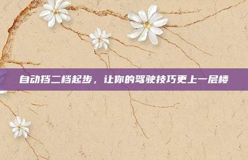 自动挡二档起步,让你的驾驶技巧更上一层楼