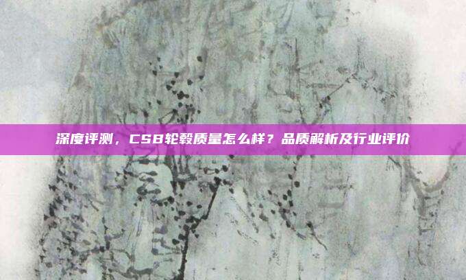 深度评测，CSB轮毂质量怎么样？品质解析及行业评价
