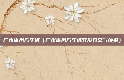 广州番禺汽车城（广州番禺汽车城有没有空气污染）