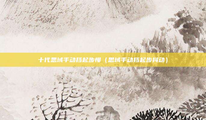 十代思域手动挡起步慢（思域手动挡起步抖动）