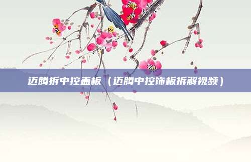 迈腾拆中控盖板（迈腾中控饰板拆解视频）