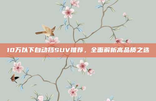 10万以下自动挡SUV推荐,全面解析高品质之选